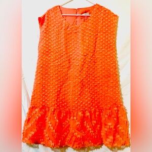 Cupio Sleeveless Peach Textured Lined Dress Women’s Size Large bohemian church